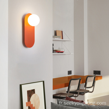 En frappant Orange G9 Lumière murale minimaliste